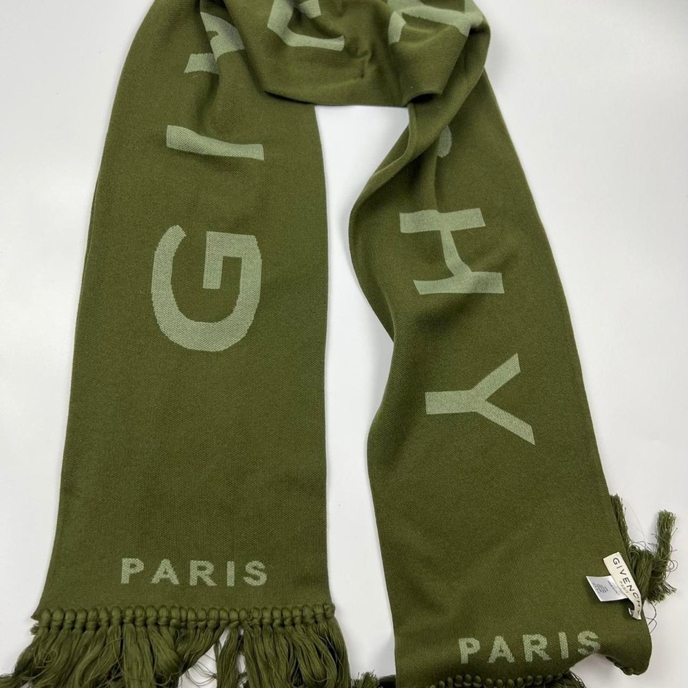 Givenchy Logo Fringe Football Scarf